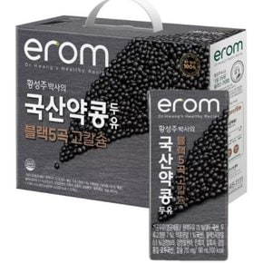 이롬 국산 약콩 두유 190ml (24팩) 블랙5곡 고칼슘