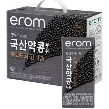  이롬 국산 약콩 두유 190ml (24팩) 블랙5곡 고칼슘