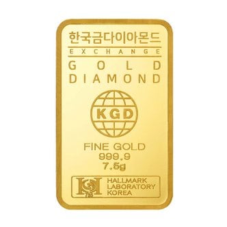 한국금다이아몬드 순금 골드바 24K 7.5g 999.9 금시세