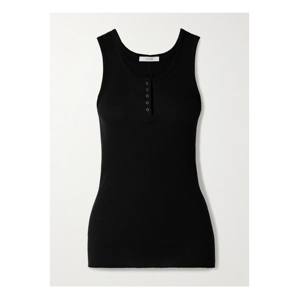 만셀 골지 코튼 혼방 탱크 블랙 1647597357670691