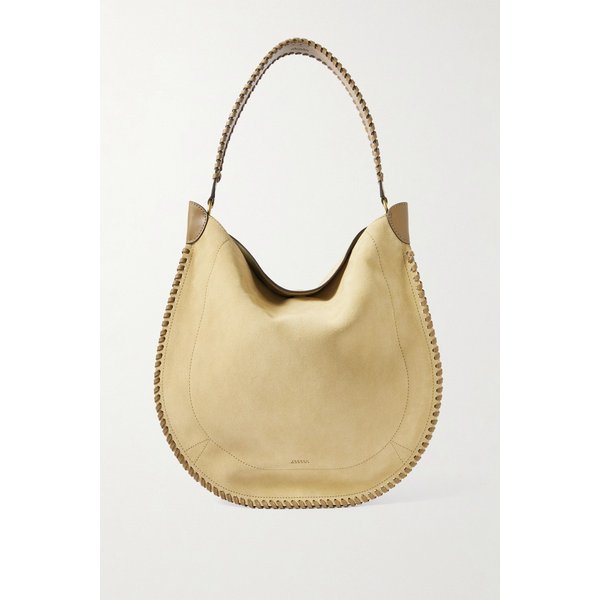 오스칸 브레이디드 가죽 트리밍 스웨이드 토트백 46376663162986512