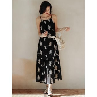 랭썬 LS_Floral halterneck slip dress