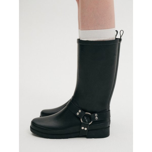 켈리 버클 레인부츠_블랙 / KELLY BUCKLED RAIN BOOTS_BLACK