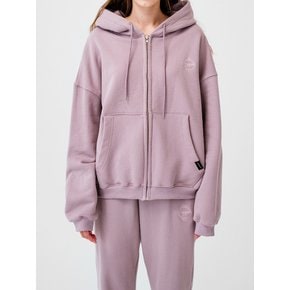 Rhombus Hood Zip-up Pink