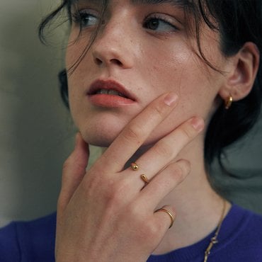 베흐트 [925 silver] Cinq.silver.158 / ouvert ring (gold ver.) (54173)