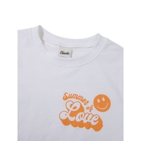 SUMMER OF LOVE CROP T-SHIRT (WHITE)