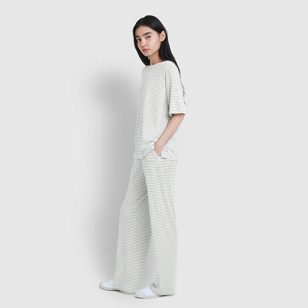 [SET] 여 소프트 5부 라운지 티셔츠, 라운지 팬츠_오프화이트 J205301002002