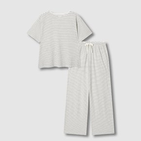 [SET] 여 소프트 5부 라운지 티셔츠, 라운지 팬츠_오프화이트 J205301002002
