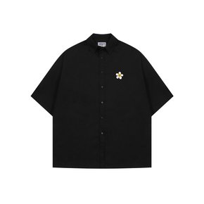 [UNISEX]플라워도트 자수 오버핏 반팔셔츠_3color