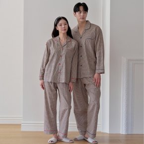 남성 여성 국내산 소프트 순면 긴팔 잠옷 상하 세트 MMF2155