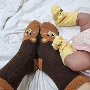 곰돌이 엄마 아빠 아기 가족 수면양말 세트
