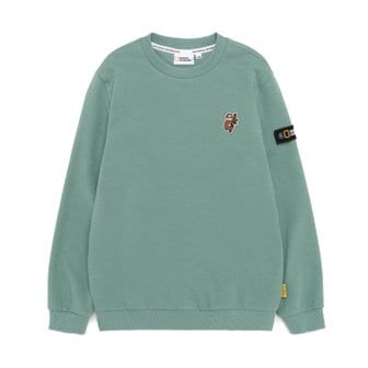 내셔널지오그래픽키즈 K221USW960 그래픽 와펜 맨투맨 티셔츠 KHAKI GREEN