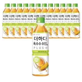 롯데칠성음료 더하다 옥수수수염차 플러스 500ml 12개