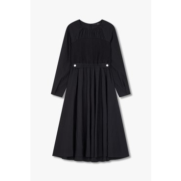GCUT [지컷25S/S]니트 믹스 라운드넥 롱 원피스(7255137102)