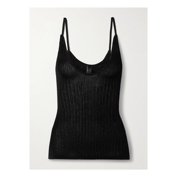 스킴스 시어 니트 플런지 탱크 오닉스 블랙 46376663162921441