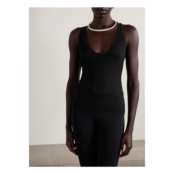 스킴스 시어 니트 플런지 탱크 오닉스 블랙 46376663162921441