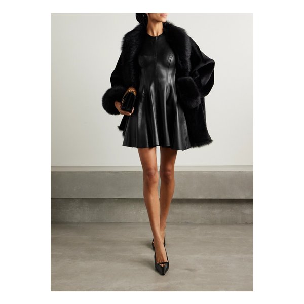 노마카말리 그레이스 패널 인조 미니 드레스 블랙 46376663162922911