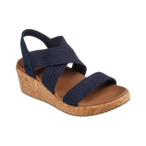 우먼 스케쳐스 Womens Beverlee - 러브 Stays 웨지 샌들 샌달 피니쉬라인 - Nvy-navy 8802070