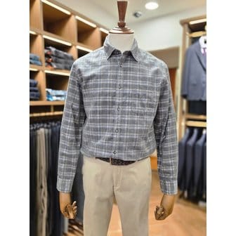 브렌우드 [여주점] 코오롱 브렌우드 남성 체크 코듀로이 캐주얼셔츠 BRSAW25551GYX