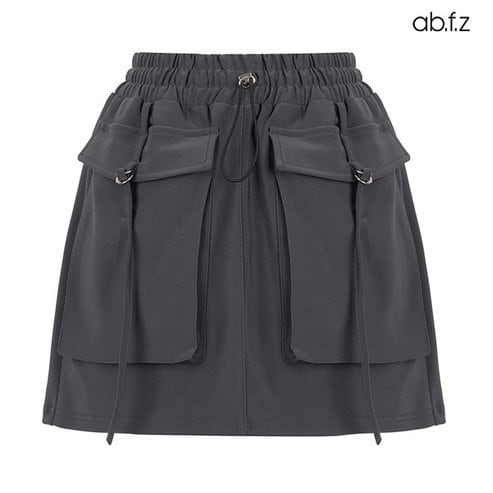ab.f.z 허리 스트링 밴딩 미니 스커트 (AFX5QS34A)