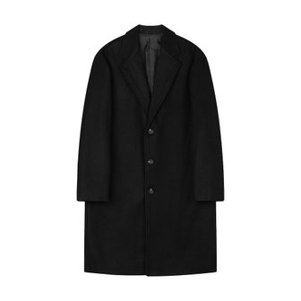 리빌모아 남자 겨울 오버핏 베이직 버튼 싱글 울 코트 ET-CT-Q019-블랙