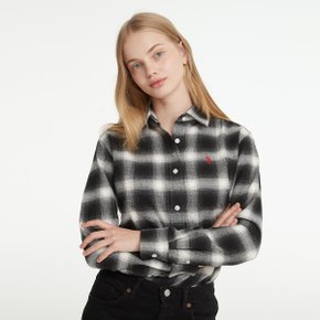 [U.S. POLO ASSN.]  여성 코튼 기모셔츠