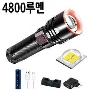 충전식 줌 손전등 랜턴 라이트 P7 MAX4800 LED후레쉬 LED