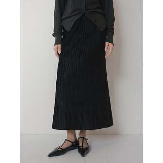 모한 TVW WRINKLE VELVET SKIRT_2COLORS