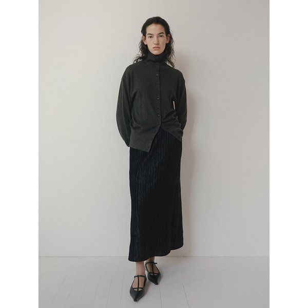 TVW WRINKLE VELVET SKIRT_2COLORS
