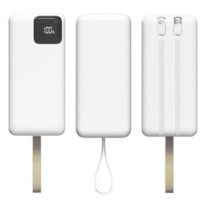 하이온 케이블 일체형 20W 고속 보조배터리 50000mAh 대용량 캠핑용 LED상태창