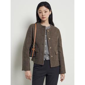 핸드메이드 금장단추 숏 재킷  카키 (BF5X30C10H)