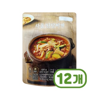  피코크 우리집차돌된장찌개 즉석조리식품 500g x 12개