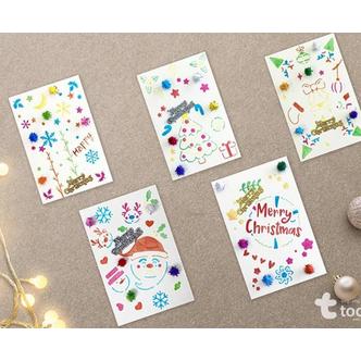 제이큐 스텐실 크리스마스 TD 카드 미니 만들기-1인미니펜포함 X ( 3매입 )