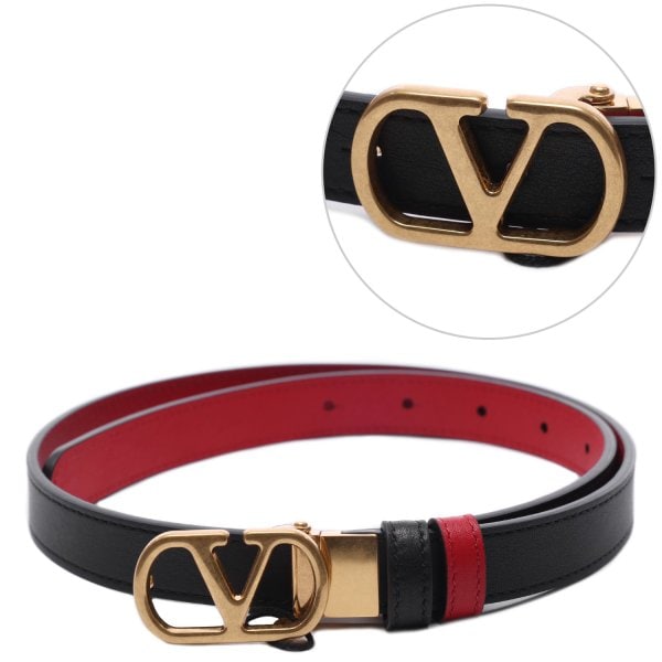 [부산점] 26SS 여성 브이로고 시그니처 양면 벨트 (8W2T0SU8 IYR 0SM 26S)