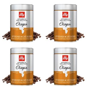 일리 아라비카 셀렉션 에티오피아 커피빈 원두 홀빈 커피 illy Ethiopia 250g 4개