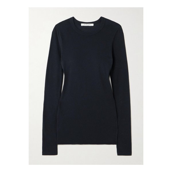 실버레이크 코튼 저지 티셔츠 블랙 1647597350314283