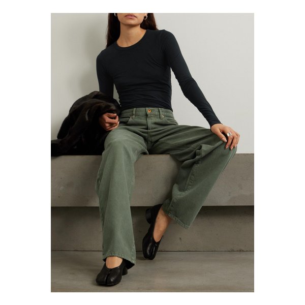 실버레이크 코튼 저지 티셔츠 블랙 1647597350314283