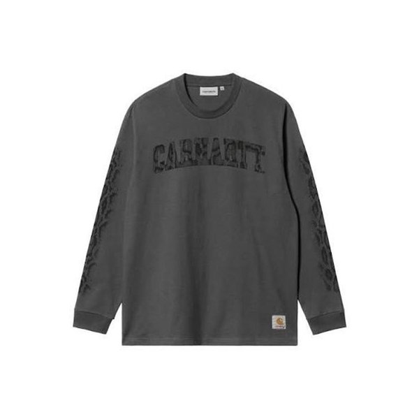 26SS 칼하트 WIP 긴팔 티셔츠 I036387 89GD BLACKGARMENT DYED DOM