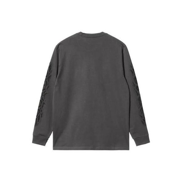 26SS 칼하트 WIP 긴팔 티셔츠 I036387 89GD BLACKGARMENT DYED DOM