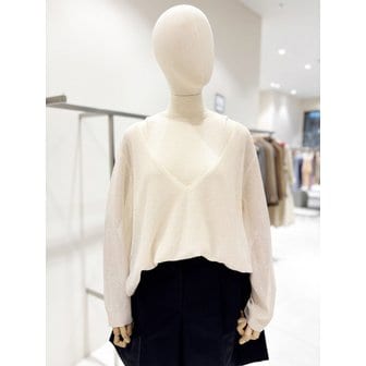온앤온 [부산점] 어깨 트임 린넨 혼방 니트 (NJK6MP411)