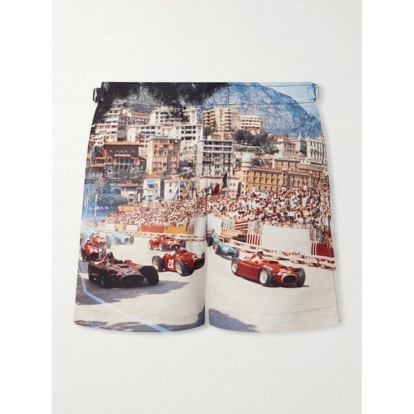 불독 스트레이트 레그 미드 렝스 프린트 스윔 쇼츠 46376663163073665