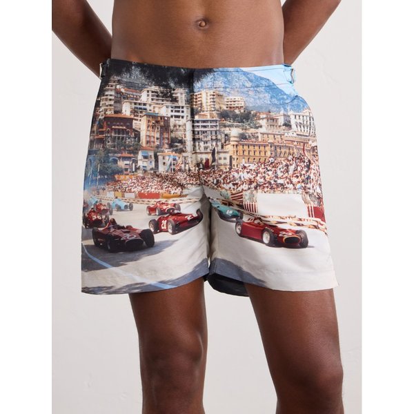 불독 스트레이트 레그 미드 렝스 프린트 스윔 쇼츠 46376663163073665