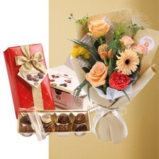 하이디 꽃다발+벨기에 초콜릿 선물 꽃다발 발렌타인데이 화이트데이 생일 프로포즈 꽃배달