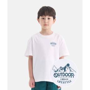 [본사]에센셜 백그래픽 반팔티셔츠 (오프 화이트) OD262ISS02_OWH