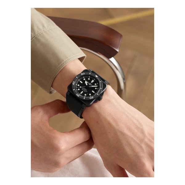 벨앤로스 BR-03 다이버 오토매틱 세라믹 고무 42mm 시계 46376663162921255