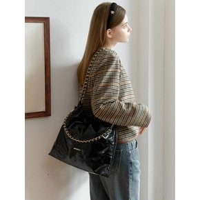 ANC DRAW CHAIN SHOULDER BAG_BLACK