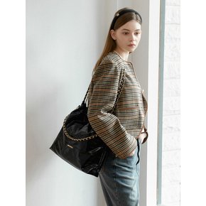 ANC DRAW CHAIN SHOULDER BAG_BLACK