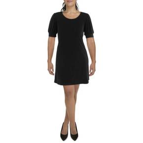 4239880 MSK Petites Womens Knit Puff Sleeves Sheath Dress