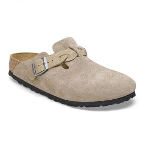 우먼 Birkenstock 보스턴 Braided 스웨이드 - 타우페 1026667