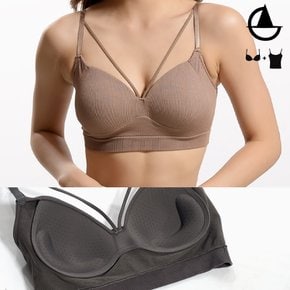 요가복상의 하트넥 스포츠 브라탑 스트링 캡나시 필라테스